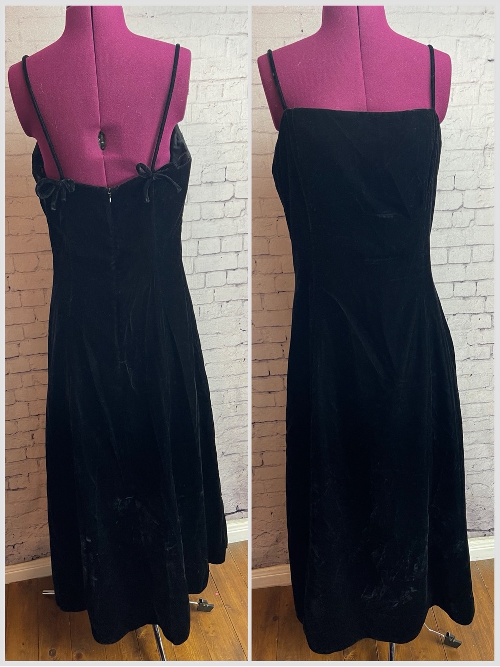 Jessica McClintock Gunne sax vintage 1990’s prom dress black velvet size 11